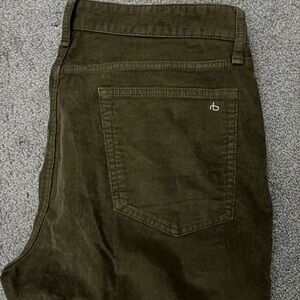Rag & Bone Olive Green Corduroy pants